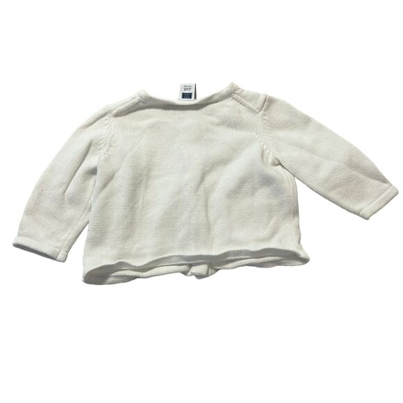 Janie and Jack White Cardigan Sweater infant Girls Size 3-6 months Excellent ver - Picture 2 of 4
